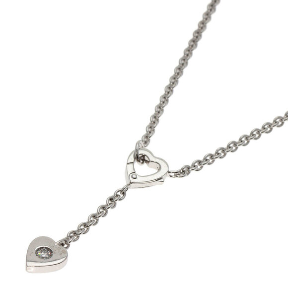 CARTIER 18k White Gold Diamond Necklace - Picture 1 of 10